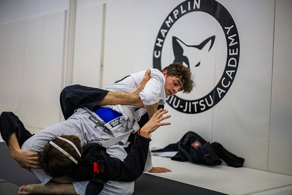 BJJ Student Applying Triangle Choke